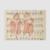 Weihnachtskostüme - Musikblatt Decoupage Seidenpapier (Vorderseite)