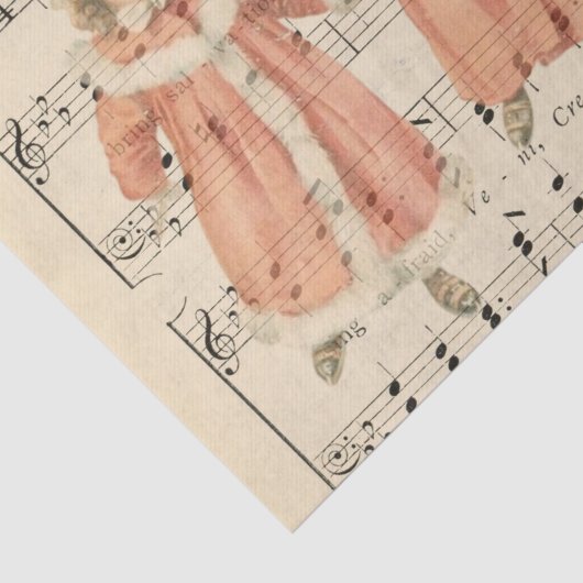 Weihnachtskostüme - Musikblatt Decoupage Seidenpapier (Ausschnitt)