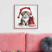 Weihnachtskostüme - Weihnachtsmuscheln Leinwanddruck (Insitu (Wohnzimmer))