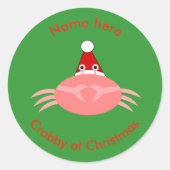 Weihnachtskrab Custom Stickers (Vorderseite)