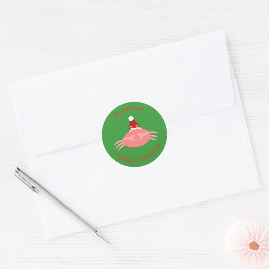 Weihnachtskrab Custom Stickers (Umschlag)