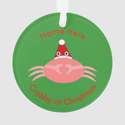 Weihnachtskrabbe Akrylornament Ornament (Rückseite)