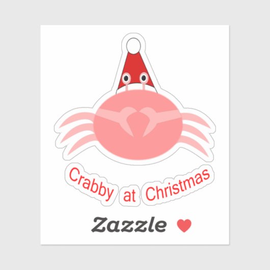 Weihnachtskrabbe Aufkleber (Blatt)