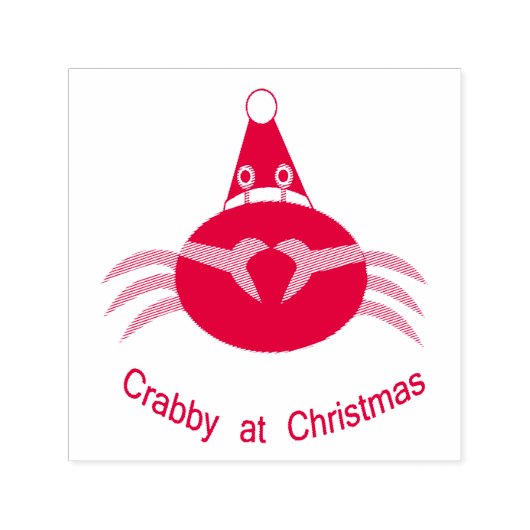 Weihnachtskrabbe-Briefmarke Permastempel (Design)