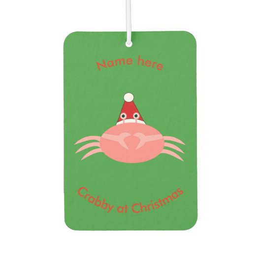 Weihnachtskrabbe Custom Air Freshener Autolufterfrischer (Vorderseite)