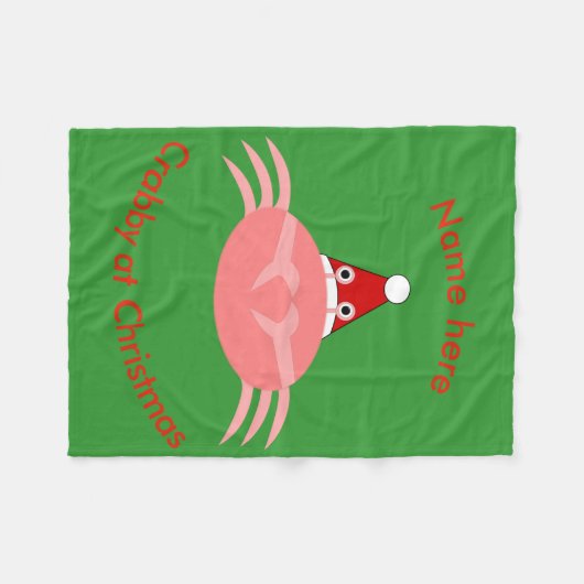 Weihnachtskrabbe Custom Fleece Blanket (Vorderseite (Horizontal))