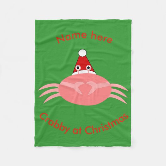 Weihnachtskrabbe Custom Fleece Blanket (Vorderseite)