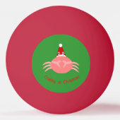Weihnachtskrabbe Custom Ping Pong Ball Tischtennisball (Rückseite)