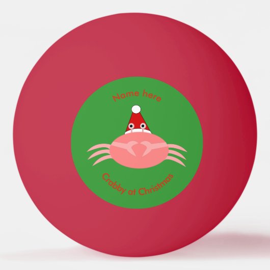 Weihnachtskrabbe Custom Ping Pong Ball Tischtennisball (Vorderseite)