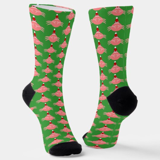 Weihnachtskrabbe Gemustert Socken (Gewinkelt)