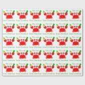 Weihnachtskrabbe Geschenkpapier (Flach)