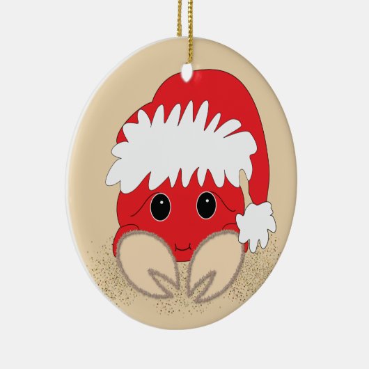 Weihnachtskrabbe Keramikornament (Rechts)