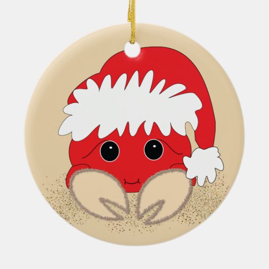 Weihnachtskrabbe Keramikornament (Hinten)