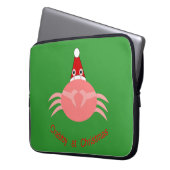 Weihnachtskrabbe Laptop-Sieb Laptopschutzhülle (Vorderseite Links)