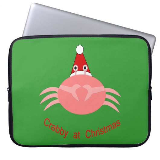Weihnachtskrabbe Laptop-Sieb Laptopschutzhülle (Vorderseite)