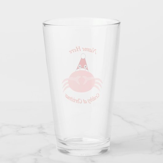Weihnachtskrabbe Personalisiert Glas (Rückseite)
