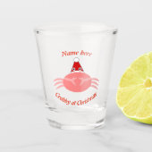 Weihnachtskrabbe Personalisiert Schnapsglas (Vorderseite)