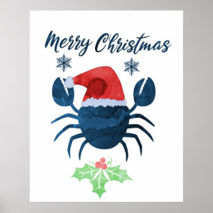 Weihnachtskrabbe Poster