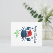 Weihnachtskrabbe Postkarte (Stehend Vorderseite)