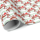 Weihnachtskrabben-lustige Geschenkpapier (Rolleneckpunkt)