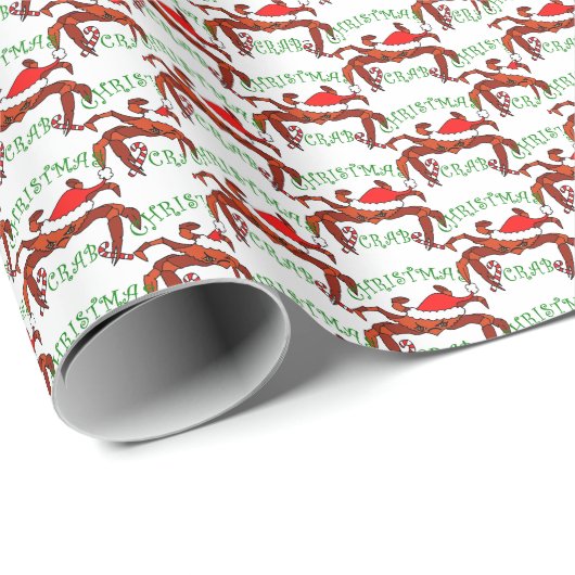 Weihnachtskrabben-lustige Geschenkpapier (Rolleneckpunkt)