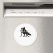 Weihnachtskrähe Die Zeit Ist Da Magnet (In Situ (Geschirrspüler))