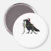 Weihnachtskrähe Die Zeit Ist Da Magnet (Vorderseite/Rückseite)