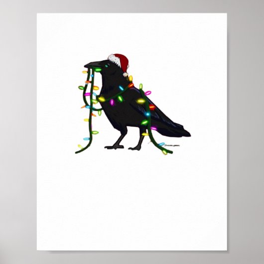 Weihnachtskrähe Die Zeit Ist Da Poster (Vorne)