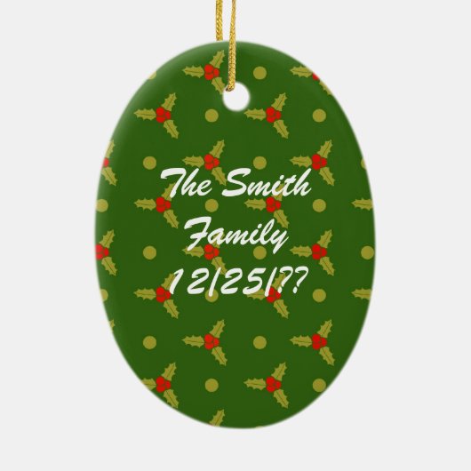 Weihnachtskrake Keramik Ornament (Hinten)