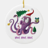 Weihnachtskrake Keramik Ornament (Hinten)