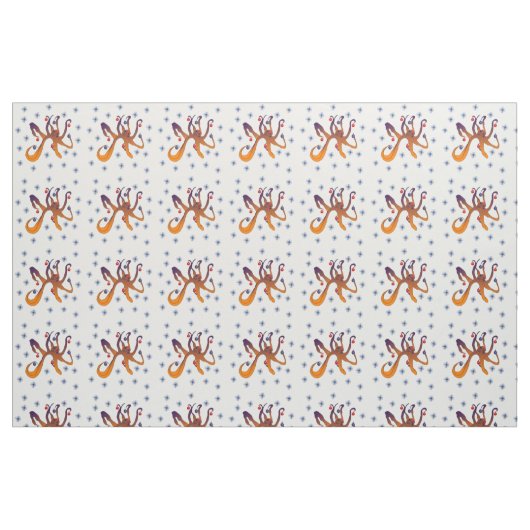 Weihnachtskrake Stoff (Fat Quarter (45,7 x 55,9 cm))