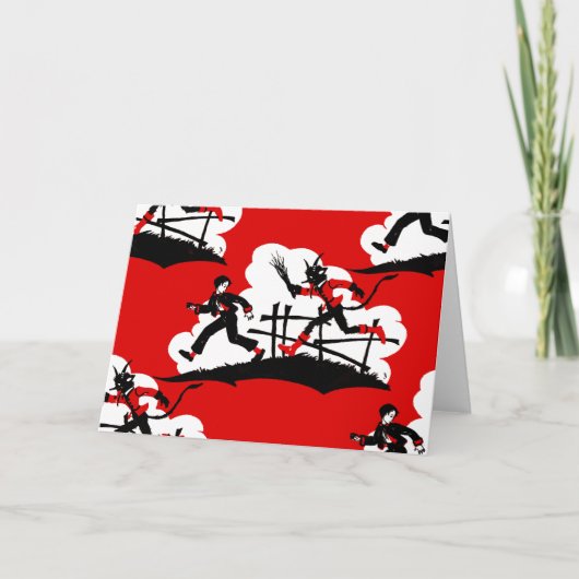 Weihnachtskrampf Feiertagskarte (Vorderseite)