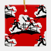 Weihnachtskrampf Keramikornament (Vorderseite)