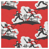 Weihnachtskrampf Stoff (Nahaufnahme)