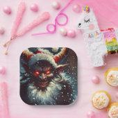 Weihnachtskrampus 1 pappteller (Party)