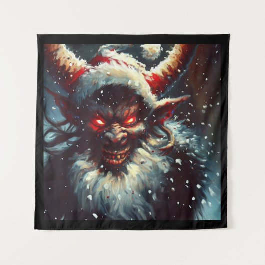 Weihnachtskrampus 1 wandteppich (Vorderseite)