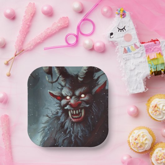 WeihnachtsKrampus 2 Pappteller (Party)