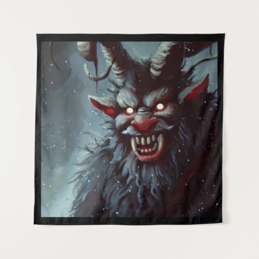 WeihnachtsKrampus 2 Wandteppich (Vorderseite)