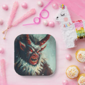 WeihnachtsKrampus 3 Pappteller (Party)