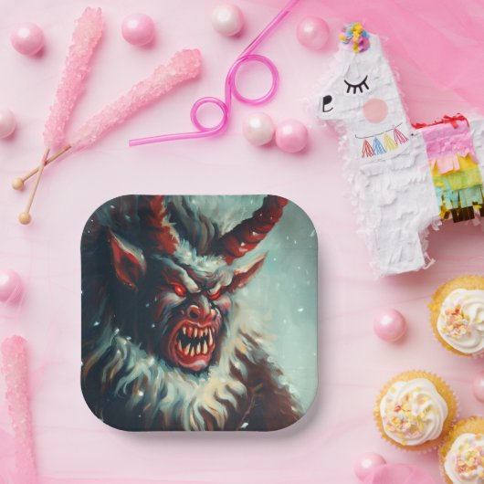 WeihnachtsKrampus 3 Pappteller (Party)