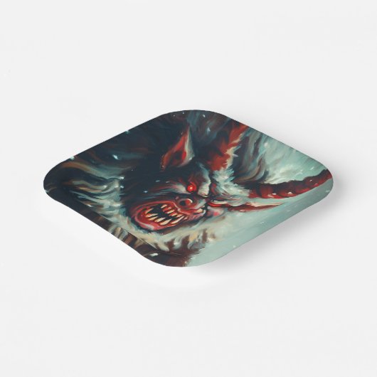 WeihnachtsKrampus 3 Pappteller (Gewinkelt)