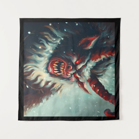 WeihnachtsKrampus 3 Wandteppich (Vorderseite (Horizontal))