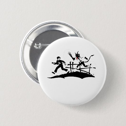 Weihnachtskrampus Button (Vorne & Hinten)