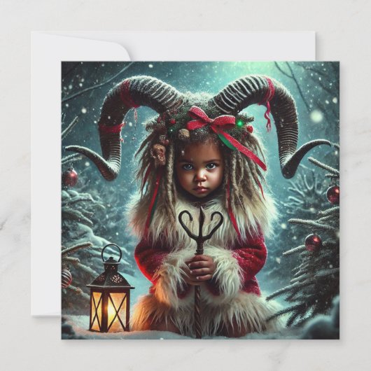 WeihnachtsKrampus Feiertagskarte (Vorderseite)
