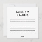 WeihnachtsKrampus Feiertagskarte (Rückseite)