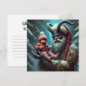 WeihnachtsKrampus Feiertagskarte (Vorne/Hinten)