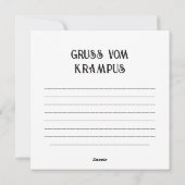 WeihnachtsKrampus Feiertagskarte (Rückseite)