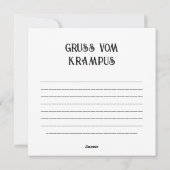 WeihnachtsKrampus Feiertagskarte (Rückseite)
