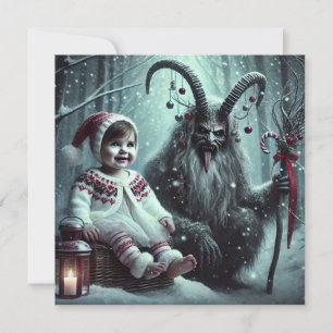 WeihnachtsKrampus Feiertagskarte
