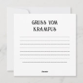 WeihnachtsKrampus Feiertagskarte (Rückseite)
